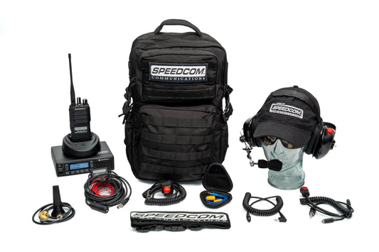 Motorola CM300D Digital Long Range Racing System- 99 Channel - complete kit with headset worn