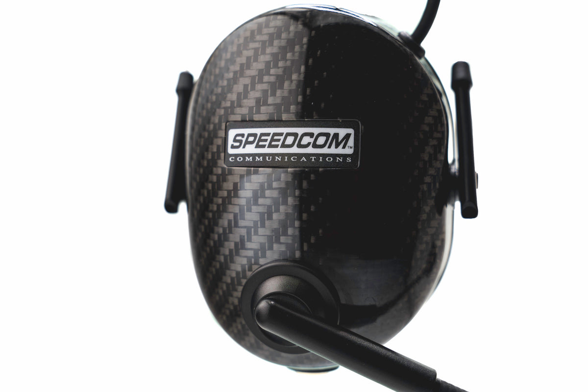 SCC-103 Over-The-Head Carbon Fiber Single Radio Racing Headset - view 5
