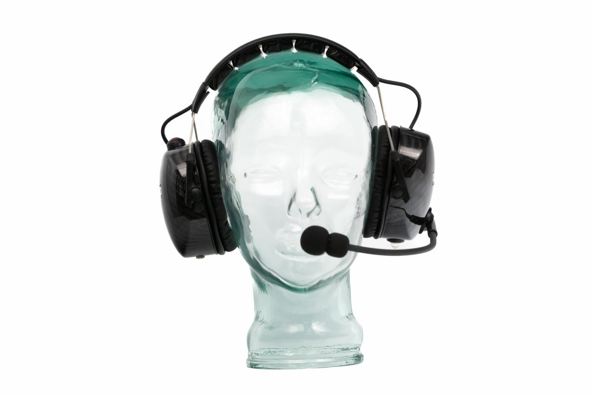 SCC-103 Over-The-Head Carbon Fiber Single Radio Racing Headset - view 2