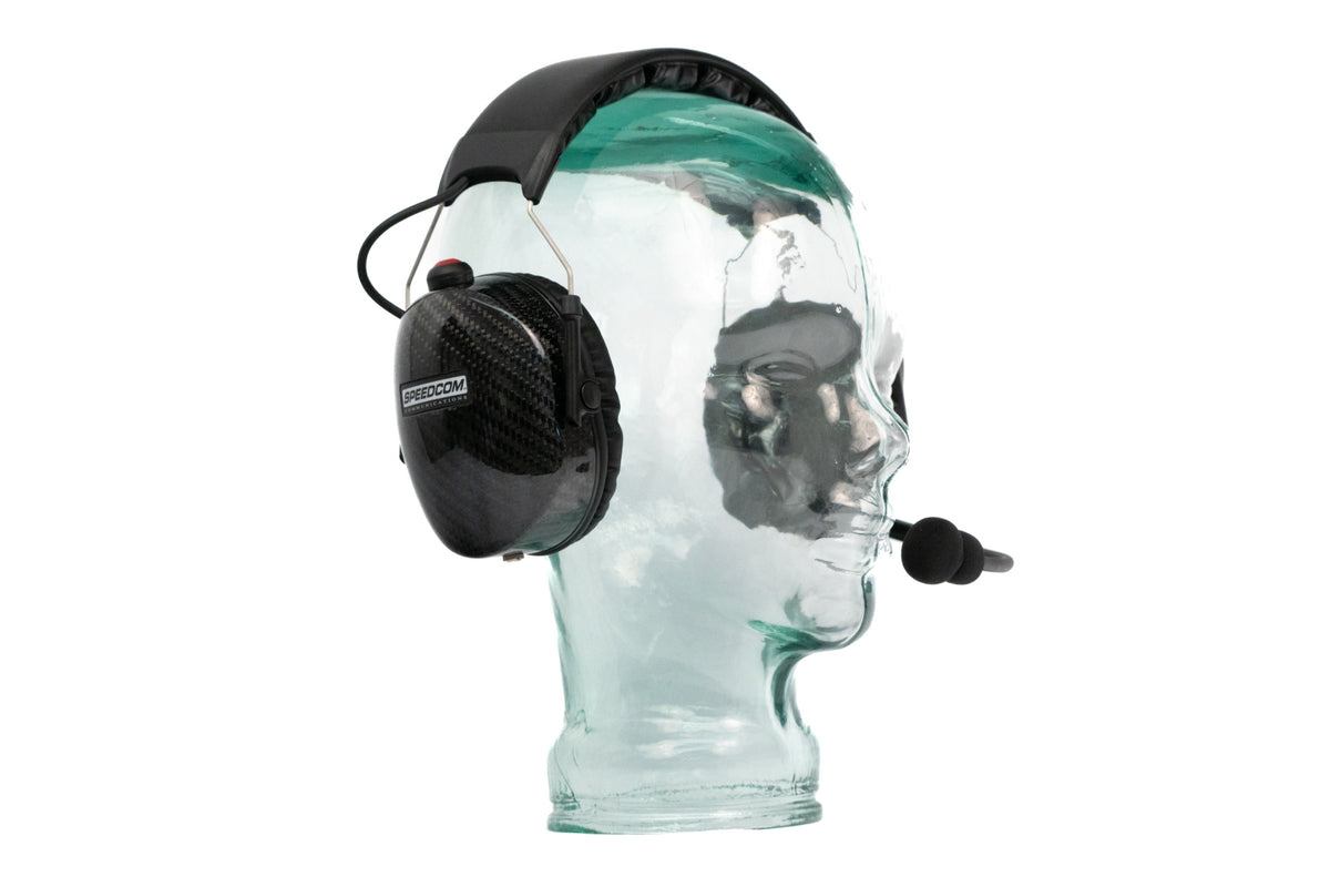 SCC-103 Over-The-Head Carbon Fiber Single Radio Racing Headset - view 3