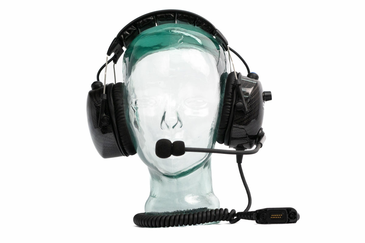 SCC-103DR Over-The-Head Carbon Fiber Dual Radio Racing Headset - view 2