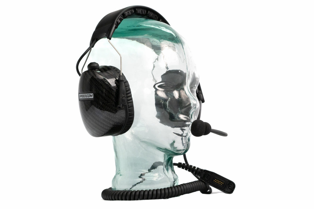 SCC-103DR Over-The-Head Carbon Fiber Dual Radio Racing Headset - view 3