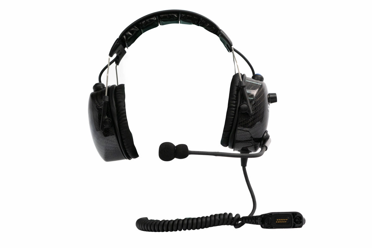 SCC-103DR Over-The-Head Carbon Fiber Dual Radio Racing Headset